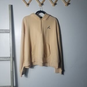 JORDAN WOMEN'S CREAMY YELLOW CROPPED HOODIE SIZE XXL